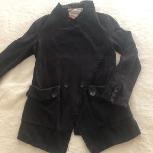 Black Free People  Button Up Sweater/Jacket Size Large
